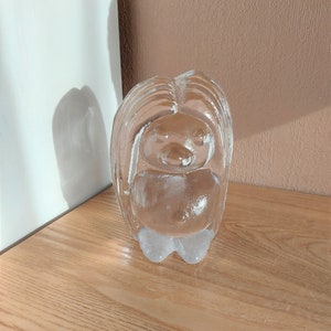 Vintage BERGDALA Glass Troll figurine, Paperweight, Sweden, 1970s