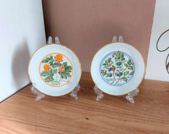 Vintage Small SCHUMANN BAVARIA Porcelain Wall Plate SET 2, Alemania