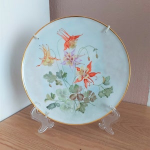 Vintage H & G SELB Bavaria Heinrich Porcelain Hand Painted Plate, Germany, 1960s