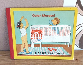 Libro alemán vintage, libro ilustrado con canciones, Alemania