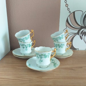 Vintage CARL TIELSCH Porcelain Coffee SET 10, Germany, 1910s