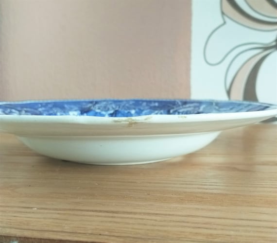 Vintage ARABIA FINLAND Porcelain Landscape Blue Series Plate