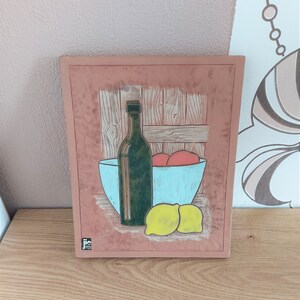 Vintage JIE GANTOFTA Ceramic Wall Plaque , design by Aimo Nietosvuori, Sweden, 1970s