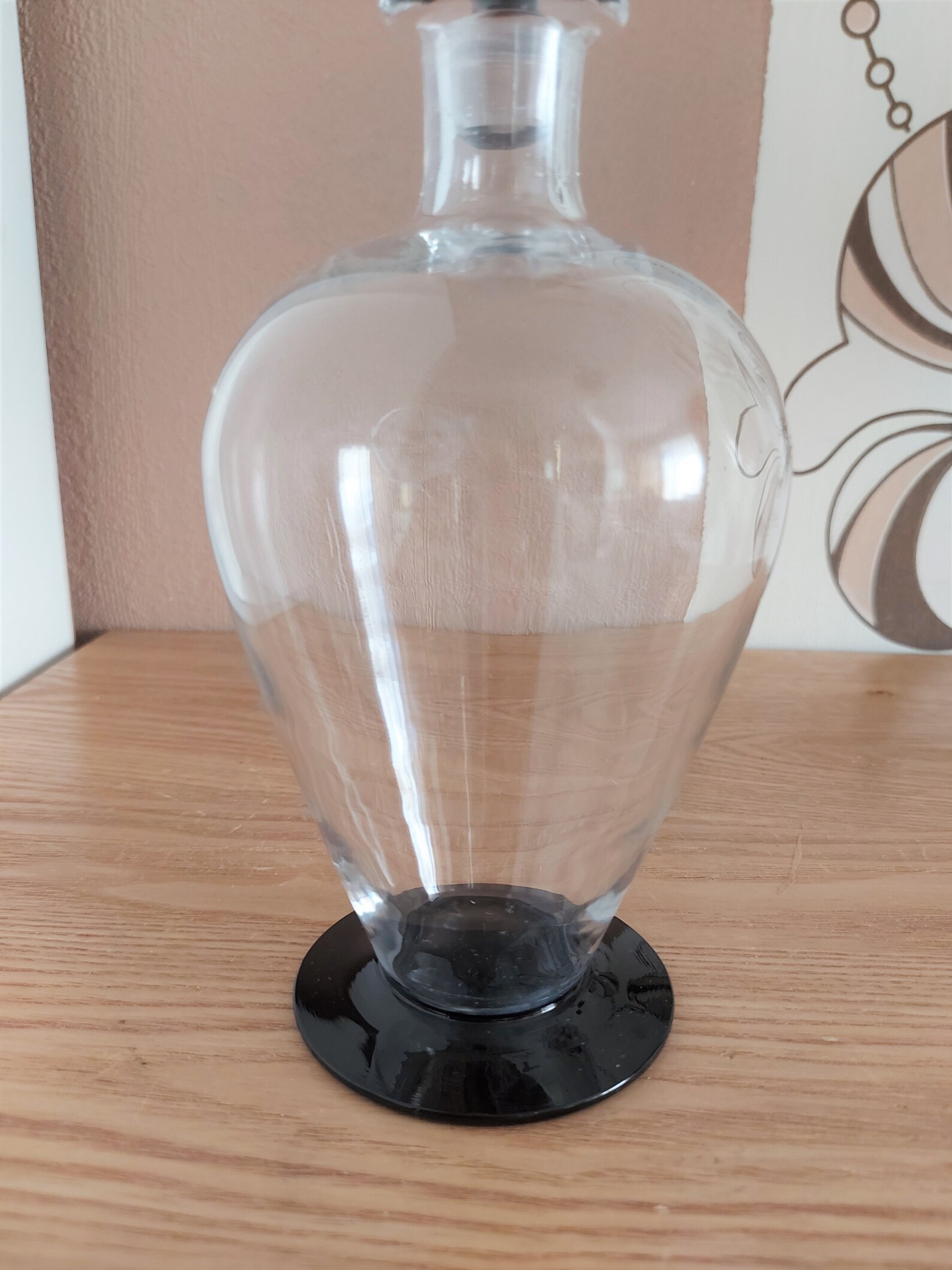 Black Glass Decanter - Large