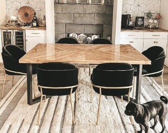 The Jess \\ Dining Room Table - Dining Table - Coffee Table - Herringbone Table