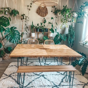 Chateau LaDoux \\ Dining Room Table - Dining Table - Coffee Table - Herringbone Table