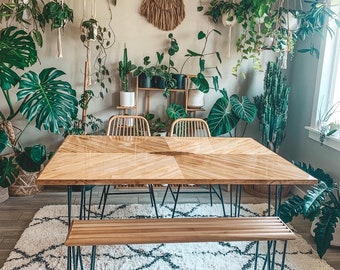 Chateau LaDoux \\ Dining Room Table - Dining Table - Coffee Table - Herringbone Table
