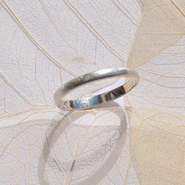 Dainty silver ring 925 silver matt, subtle and simple, elegant detail in the outfit, slow fashion, something very special