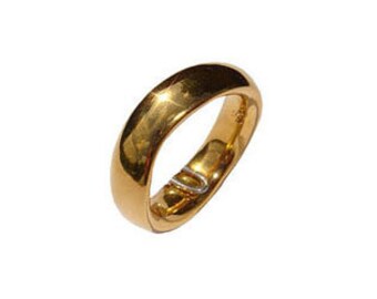 Silver gold plated ring, wide solid ring band, statement ring, special shape in extravagant design, beautiful special ring