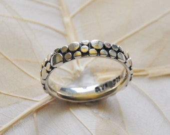 Silver ring decorated, silver 925, special statement ring - slow fashion, special ring