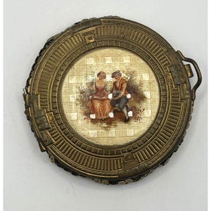 Vintage 1930&#39;s Art Deco Evans Loose Powder Compact