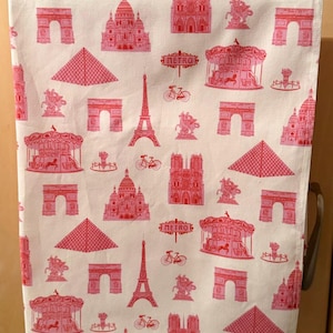 Iconische Parijse monumenten - Beau Historique theedoek