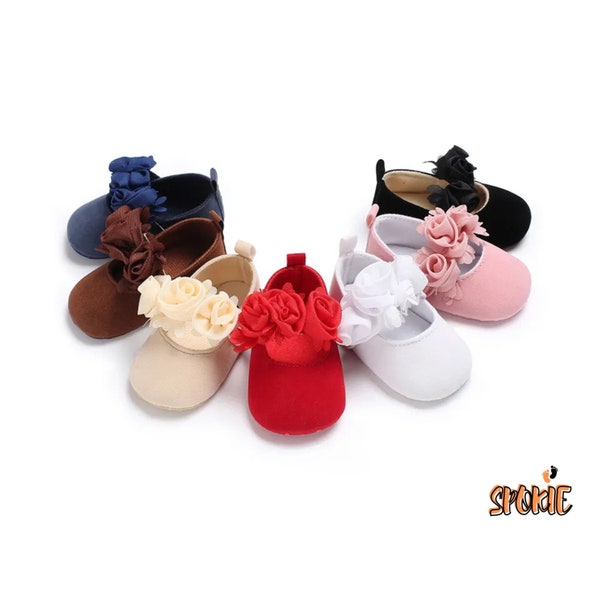 Baby Girls Dress Shoes - Mary Jane Baby Shoes - Baby Girl Gift - Indoor Princess Baby Girl Shoes - Cute Leather Baby Girl Booties