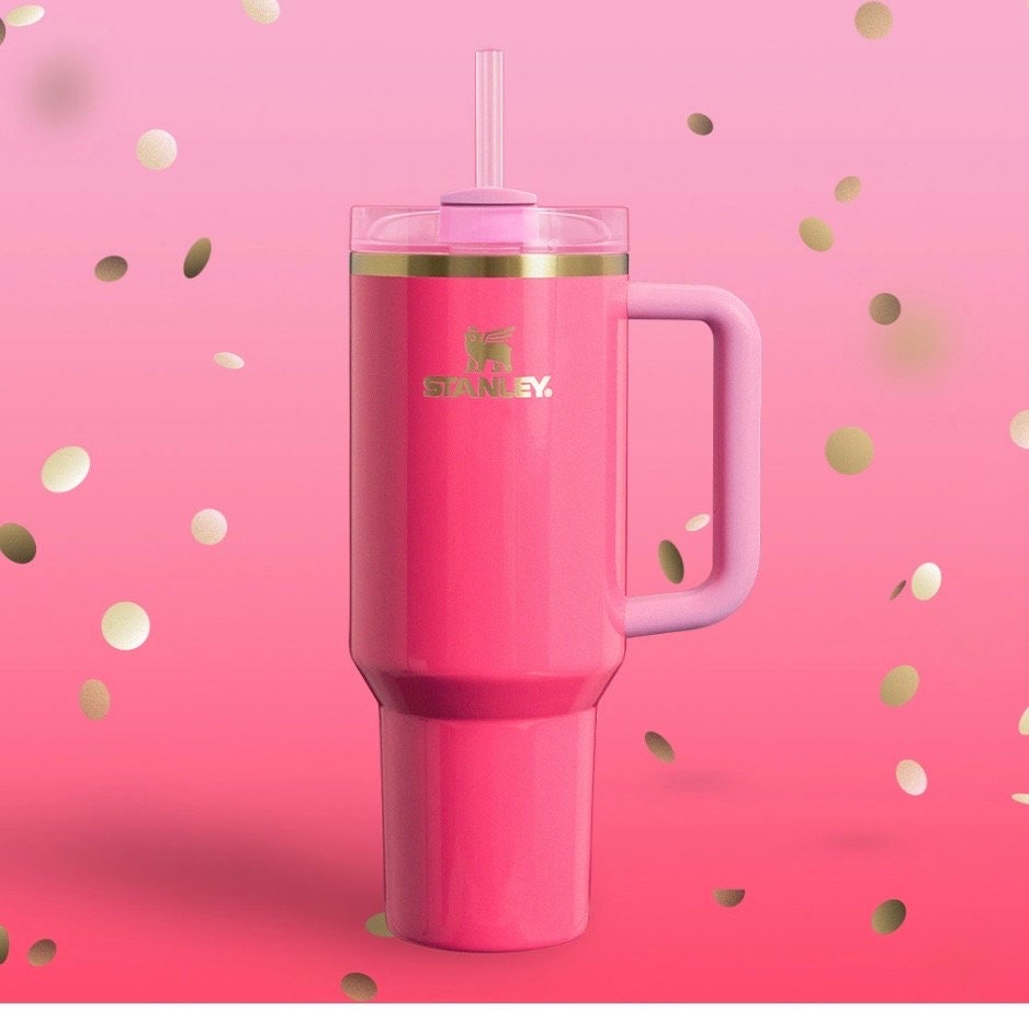 Stanley Quencher H2.0 FlowState Stainless Steel Vacuum Insulated Tumbler  With Lid And Straw For Water, Iced Tea Or Coffee - Stanley Tumbler - Stanley  Tumbler - Stylish Stanley Tumbler - Pink Barbie Citron Dye Tie