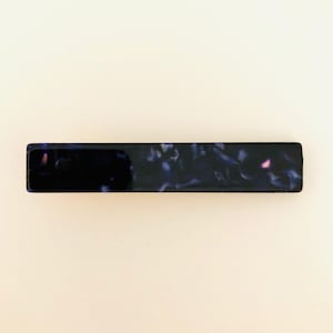 Dark Tortoise Animal Print Resin Acrylic Hair Alligator Clip Acetate Barrette Midnight blue clip