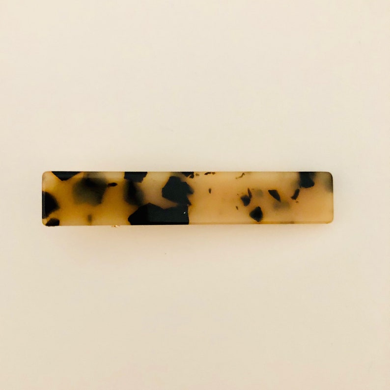 Dark Tortoise Animal Print Resin Acrylic Hair Alligator Clip Acetate Barrette Tortoise shell light