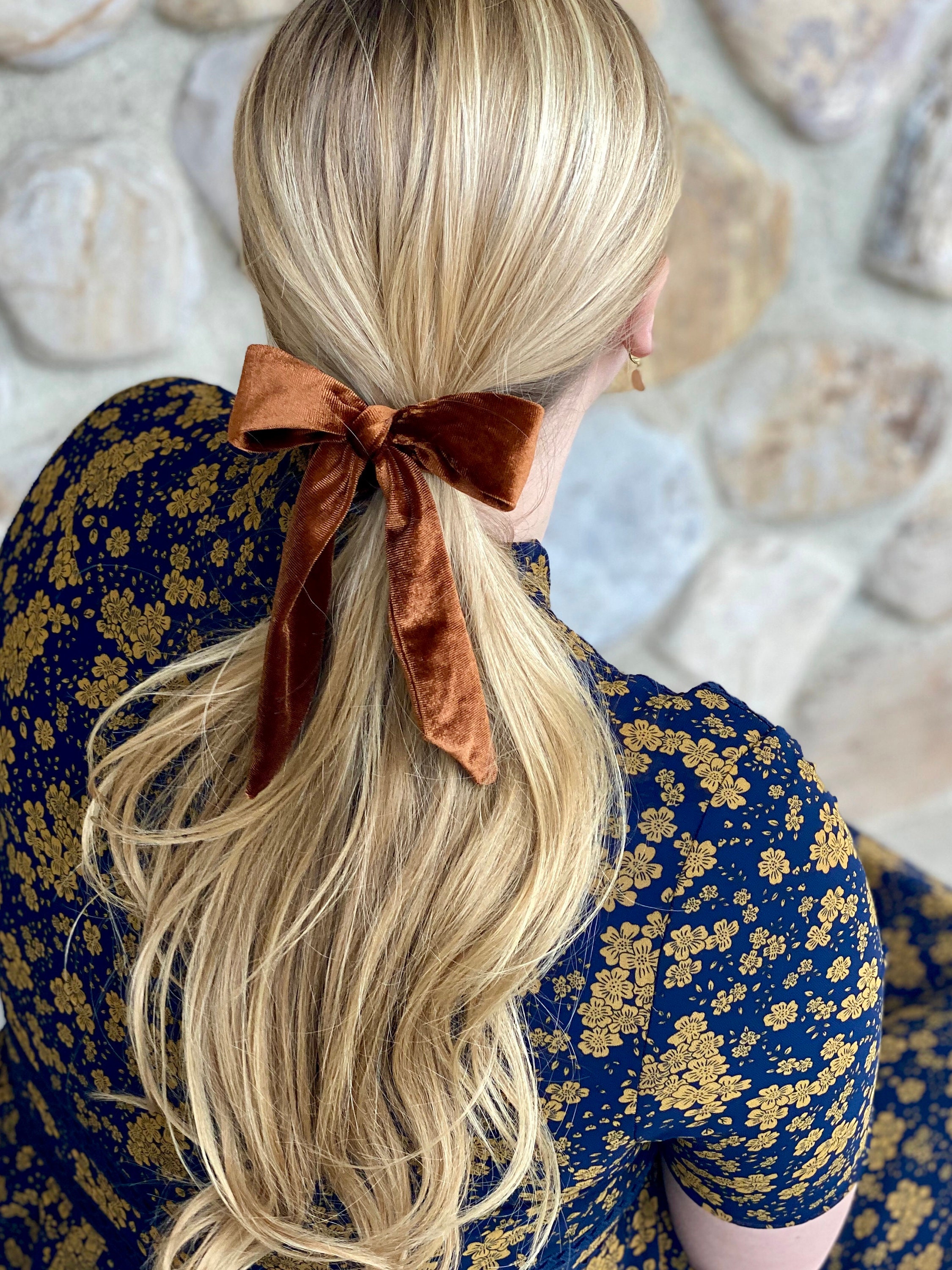 Gold Brown Scrunchie - Etsy