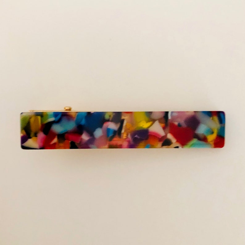 Dark Tortoise Animal Print Resin Acrylic Hair Alligator Clip Acetate Barrette Jubilee clip