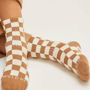 Kids Checkerboard Crew Socks