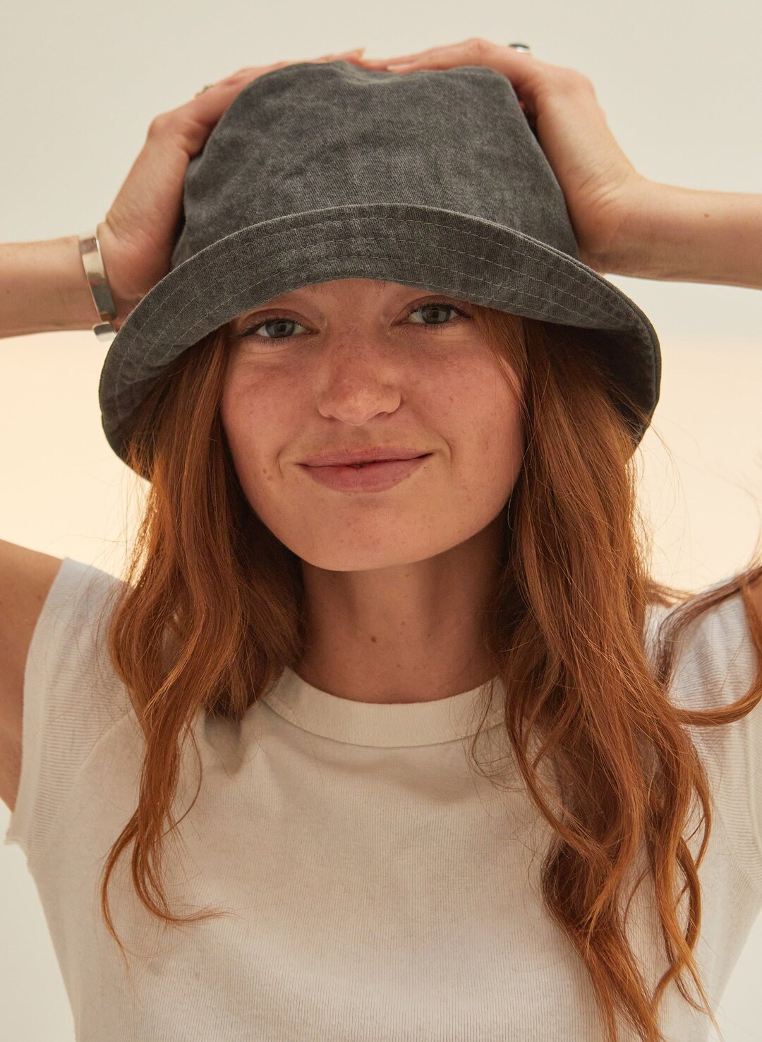 Vintage Washed Bucket Hat 4 Colors Brushed Cotton Vintage Etsy