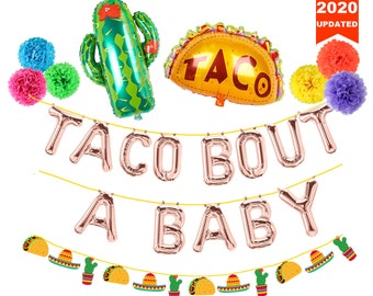 Avezano Taco Bout A Baby Backdrop 7x5ft Fiesta Baby Shower Party Decorations Mexican Fiesta Baby Shower Party Banner Photography Background