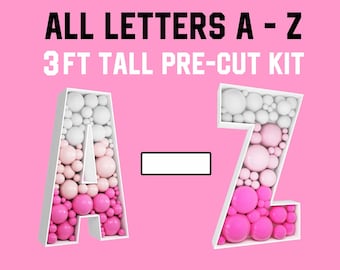 3FT Mosaic Balloon Frame Letters | DIY Pre-Cut Kit