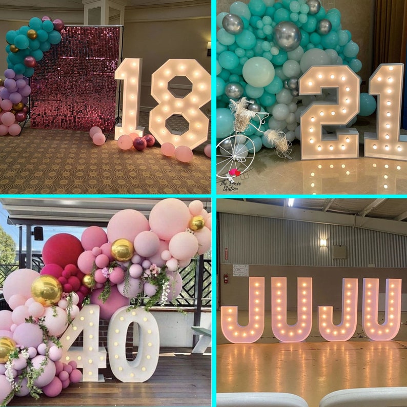 3FT Marquee Light up Numbers 09 Large Marquee Number Etsy
