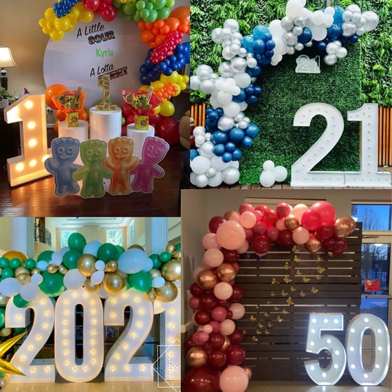 2FT Letter R Mosaic Balloon Frame Letter DIY Fillable Letters Kit for  Birthday Party Wedding Backdrop Decor