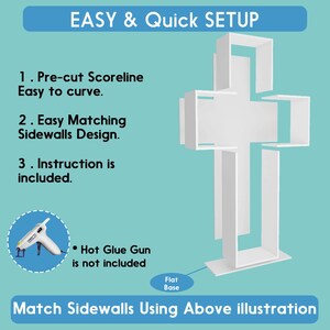 3FT Foamboard Cross Mosaic Balloon Frame Kit: Holy Communion, Baptism Decor image 6