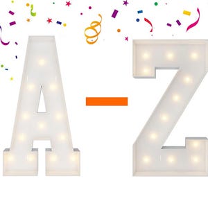 3/4FT Marquee Light Up Letters, Large Marquee Letters, Big Letters for Engagement Wedding Decorations Birthday Party Backdrop Decor