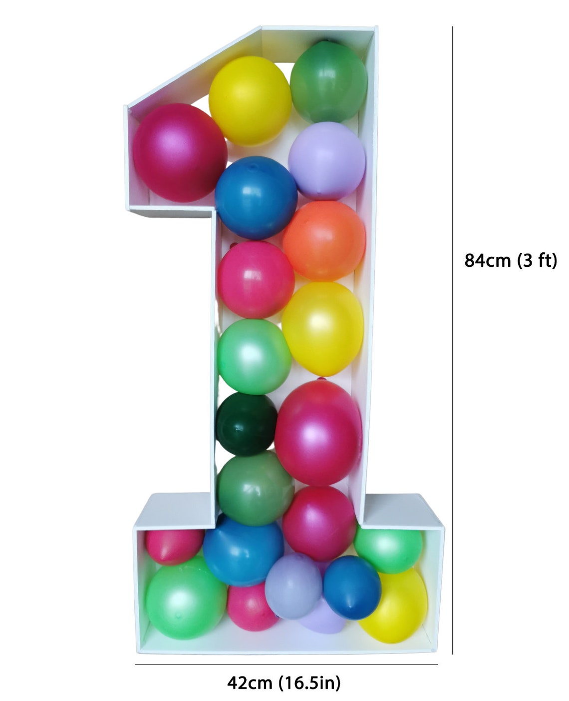 Giant Balloon Mosaic PreCut Kits Number 1 Cutout 3ft tall Etsy