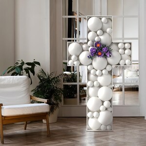 3FT Foamboard Cross Mosaic Balloon Frame Kit: Holy Communion, Baptism Decor image 3