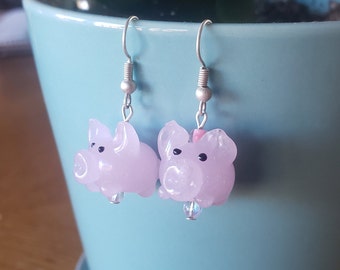 Boucles d’oreilles Pink Piggy