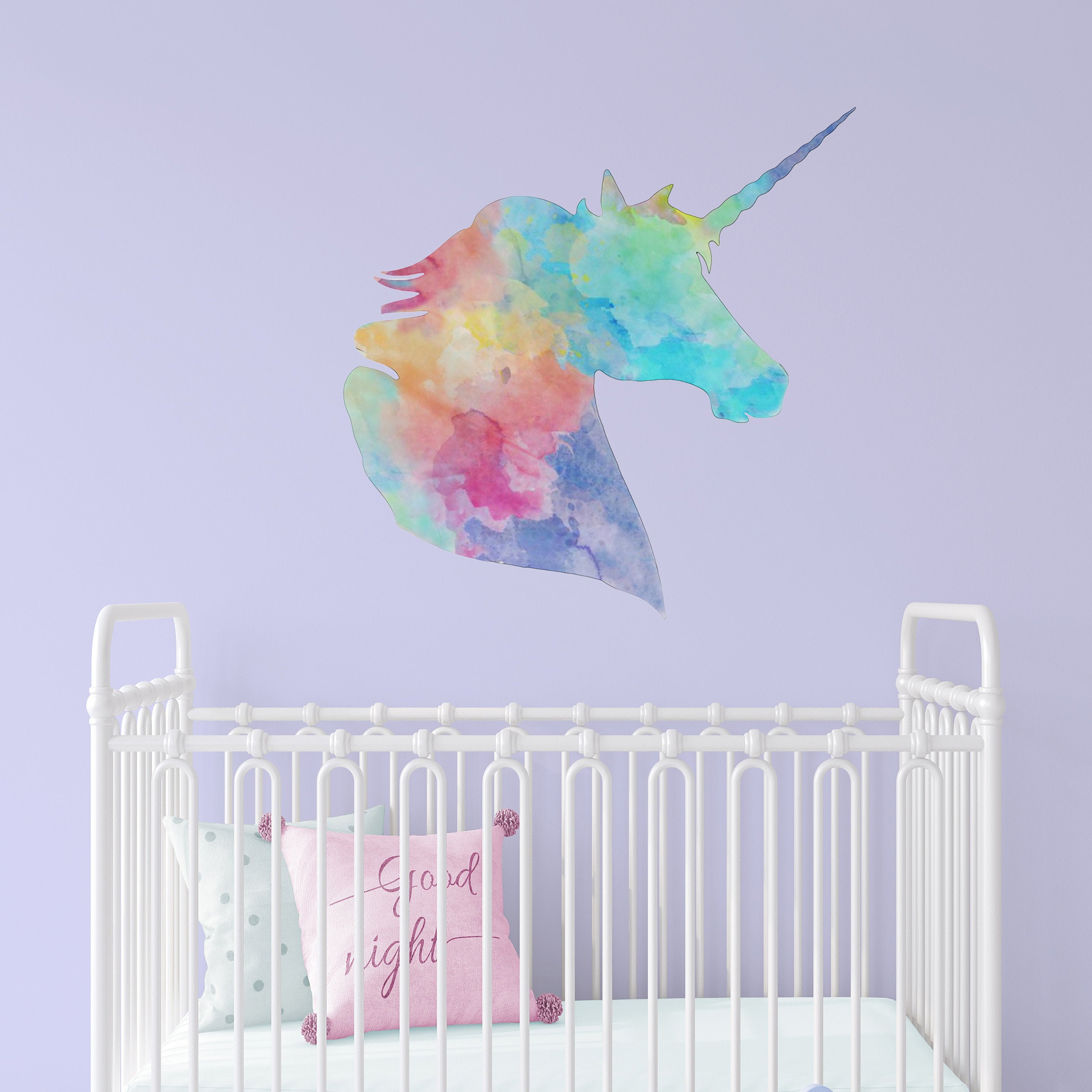 Rainbow Unicorn Wall Decor Unicorn Wall Stickers Wall Etsy
