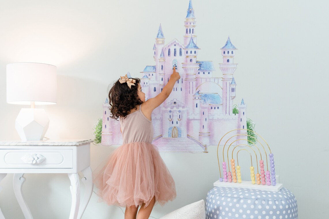 Castle Wall Decal Princess Castle Wall Decal/decor. Fabric Etsy
