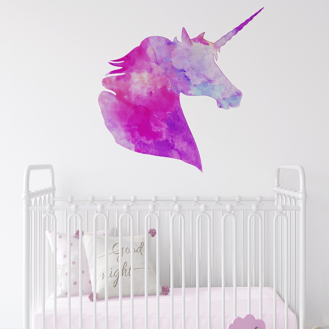 Pink Unicorn Wall Decal Unicorn Wall Decor Ideal for Unicorn Etsy
