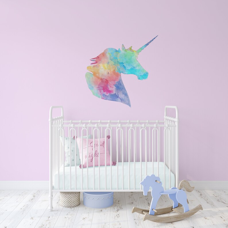 Rainbow Unicorn Wall Decor Unicorn Wall Stickers Wall Etsy