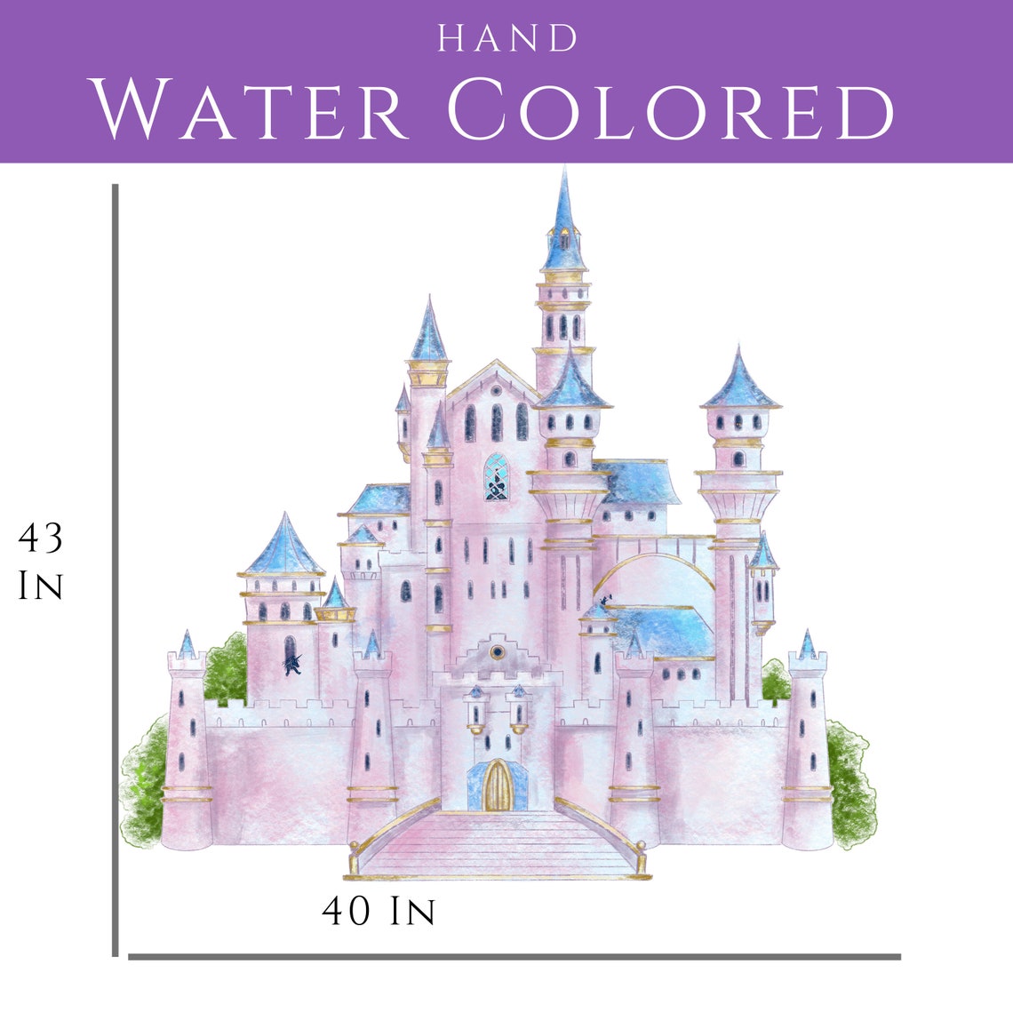 Castle Wall Decal Princess Castle Wall Decal/decor. Fabric Etsy