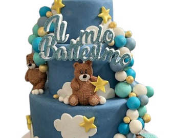 Scenic baptism cake