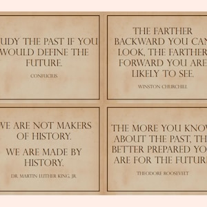 History Quotes | 10 Printable Famous History Quotes - Etsy