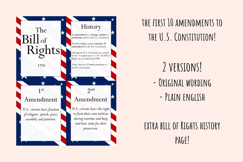 U.S. Bill of Rights Posters - Etsy