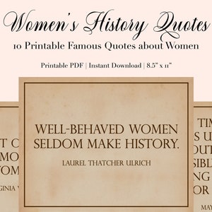 Women&#39;s History Quotes | 10 Printable Famous Quotes About Women