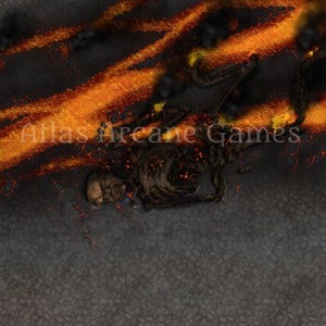 RPG Battle Map Dying God Lava River. Fantasy Rollenspiel, Sofort Download. Magma Spirits Elementar. Roll20 Kompatibel. Anpassen!