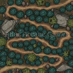 RPG Battle Map Mountain Trail Switchbacks. Fantasy Rollenspiel, Sofort Download. Bergweg Weg. Roll20 Kompatibel. Anpassen!