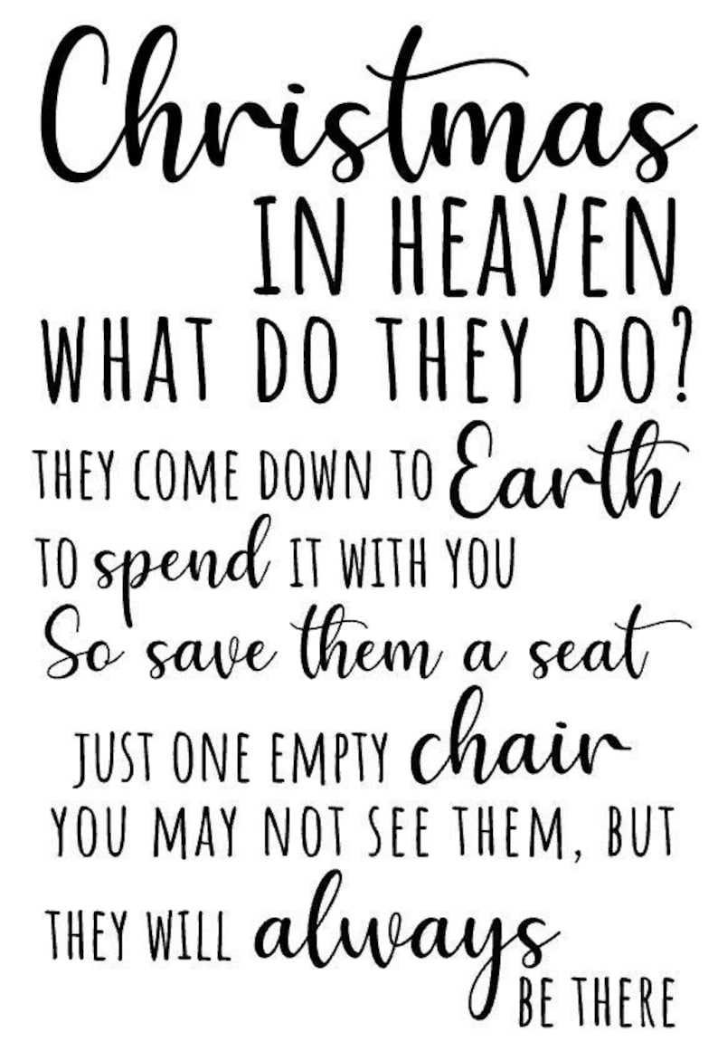 Christmas in Heaven, What Do They Do, They Come Down to Earth to Spend