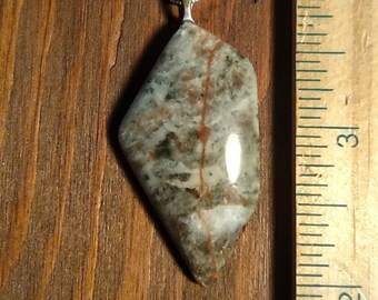 Delightful Unakite Pendant from Lake Michigan.