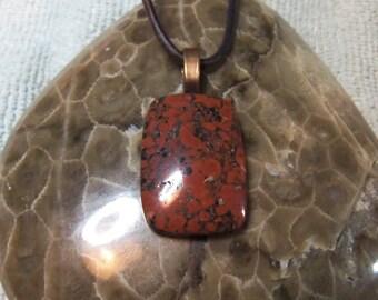 Beautiful Allouez conglomerate pendant from Upper Michigan