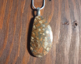 Delightful Orbicular Jasper Pendant from Michigan's Upper Peninsula.