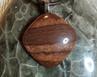 Delightful Banded Jasper Pendant from Michigan's Upper Peninsula.