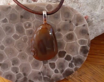 Lake Superior Agate pendant Michigan